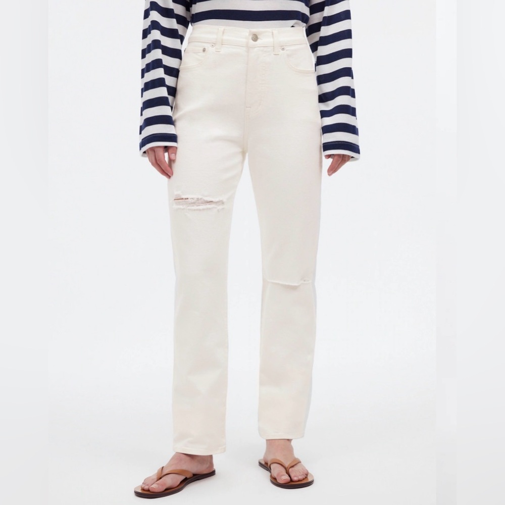 Madewell Women's The '90s Straight Jean ecru 32 minor Flaw